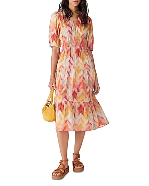 BA&SH BA & SH ANISSA COTTON PRINTED MIDI DRESS