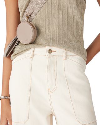 Mallou Wide Leg Jeans in Off White