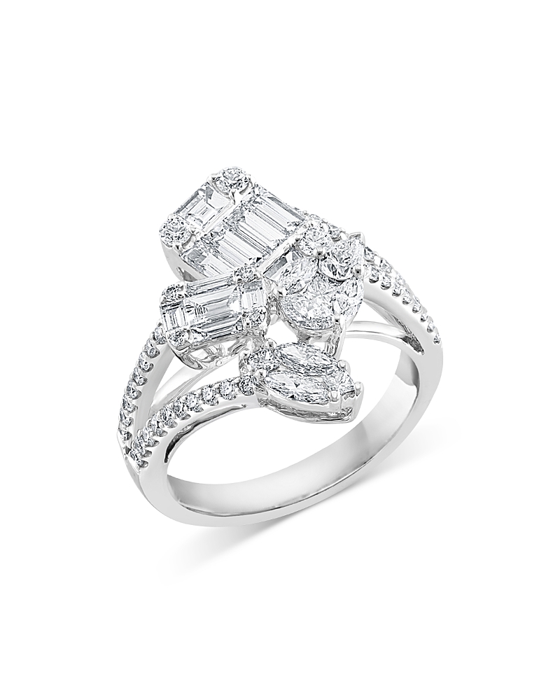 Bloomingdale's Diamond Bypass Ring In 14k White Gold, 1.80 Ct. T. W. - Exclusive In White