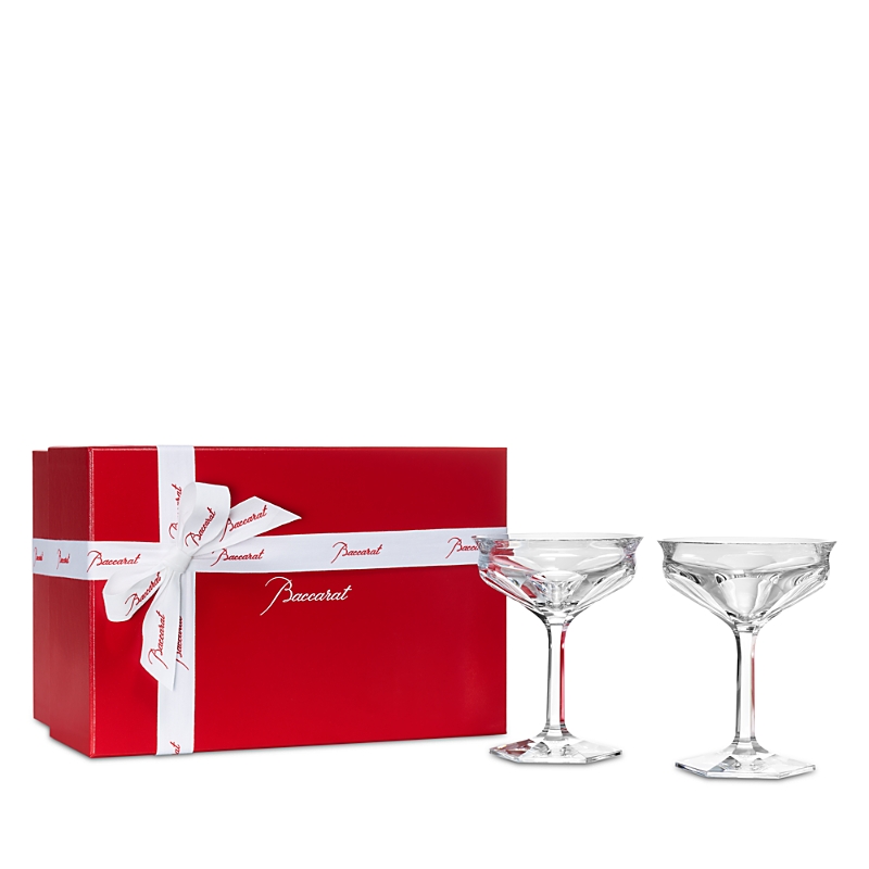 Baccarat Set Of 2 Harcourt Talleyrand Encore Champagne Glasses In Clear