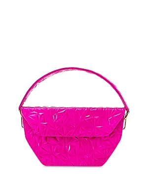 Anima Iris Zoe Textured Leather Top Handle Bag In Pink/gold