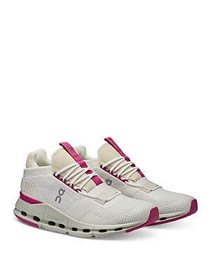 On Women's Cloudnova Low Top Running Sneakers In Undyed White/carnati