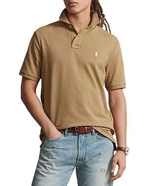Shop Polo Ralph Lauren Custom Slim Fit Mesh Polo Shirt In Luxury Tan