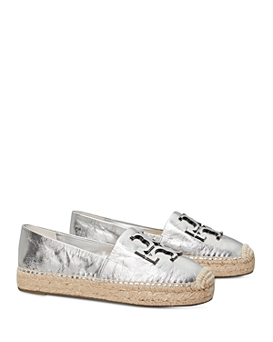 Tory Burch Ines Espadrille Flat In Silver