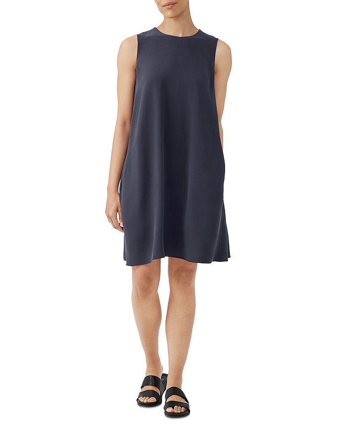 Eileen Fisher Sleeveless Round Neck Dress | Bloomingdale's