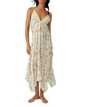 FREE PEOPLE THERE SHE GOES PRINTED SLIP DRESS