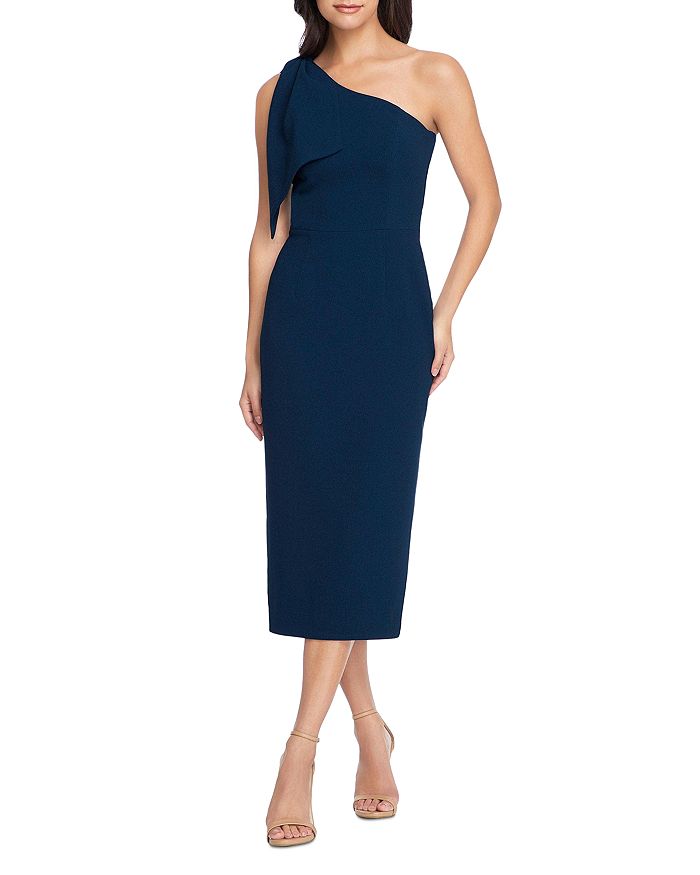 Dress the Population Tiffany One Shoulder Midi Dress | Bloomingdale's