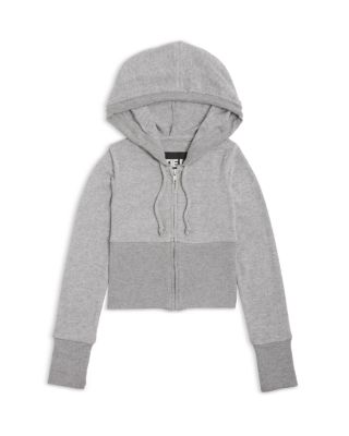 KatieJnyc - Girls' Hacci Knit Zip Hoodie - Big Kid