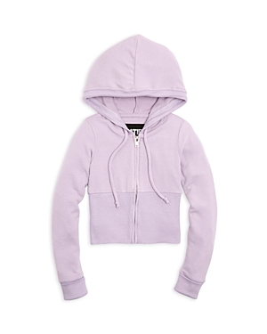 Shop Katiejnyc Girls' Tween Hacci Knit Zip Hoodie - Big Kid In Lilac