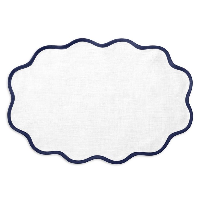 Matouk Scalloped Placemat, Set of 4 in Sapphire