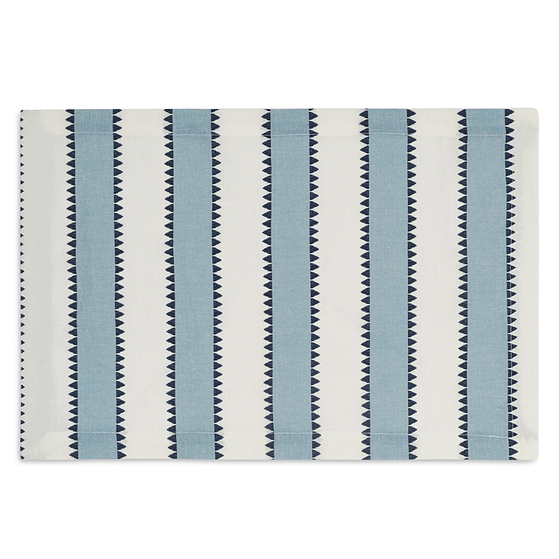 Matouk Apollo Stripe Placemats, Set Of 4 In Sky