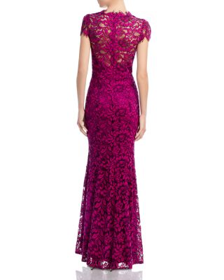 Scalloped-Edge Lace Gown