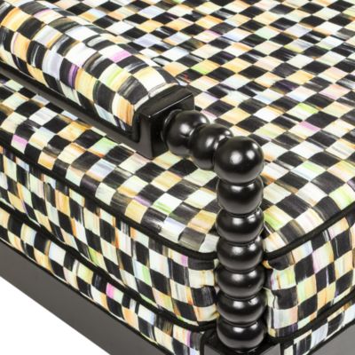 Spindle Check Outdoor Loveseat