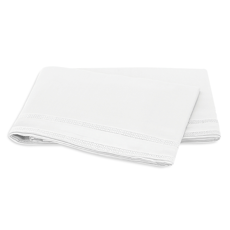 Matouk Grace Flat Sheet, King In White