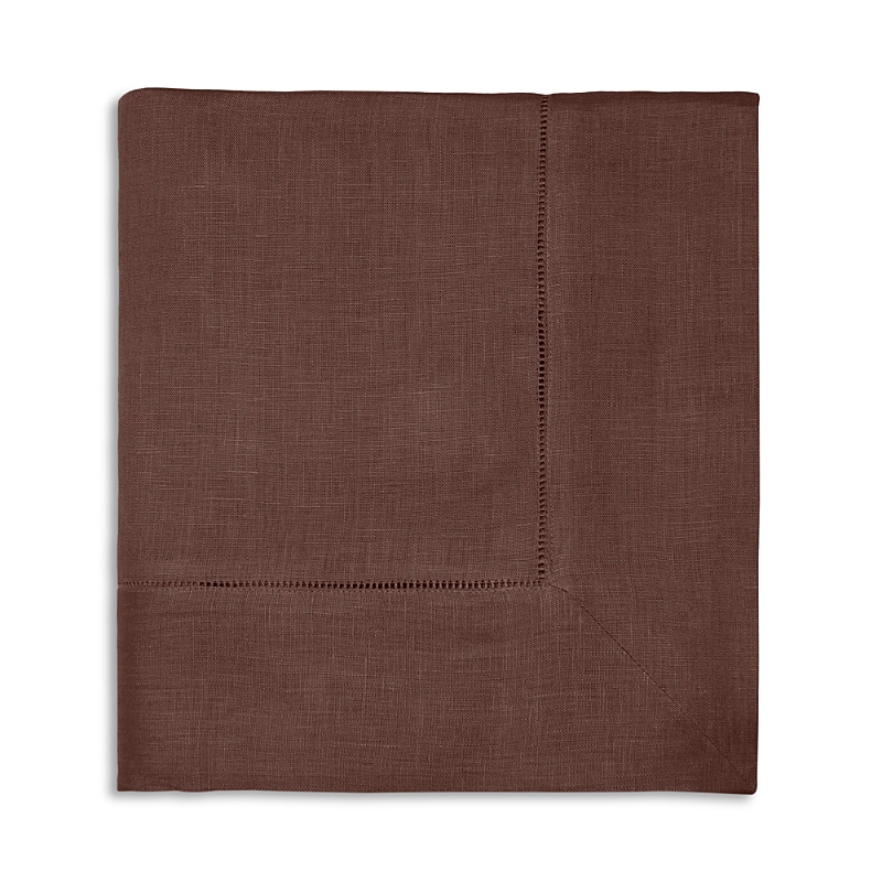 Sferra Festival Round Linen Tablecloth In Chocolate
