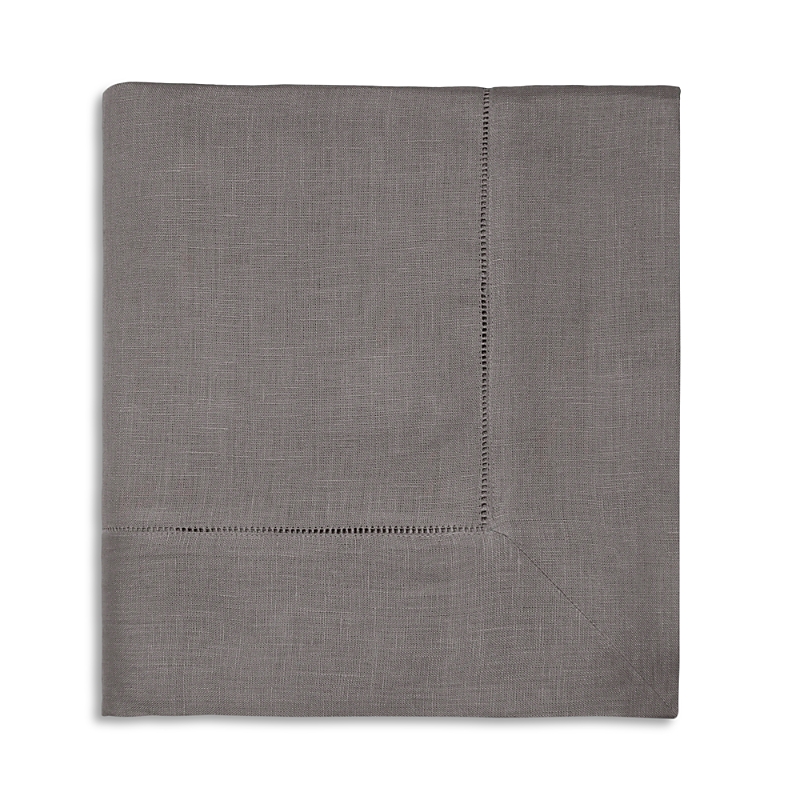 Sferra Festival Round Linen Tablecloth In Gray