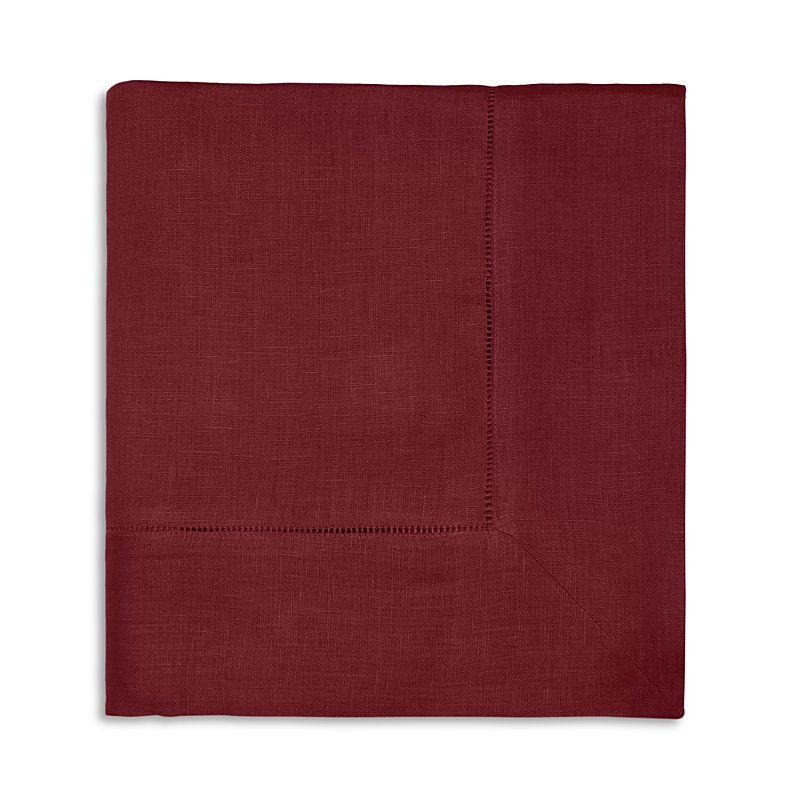 Sferra Festival Round Linen Tablecloth In Cinnabar
