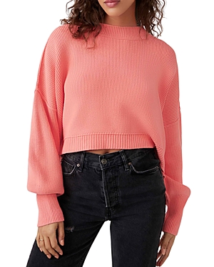 Free People Easy Street Crop Pullover In Guava Juice