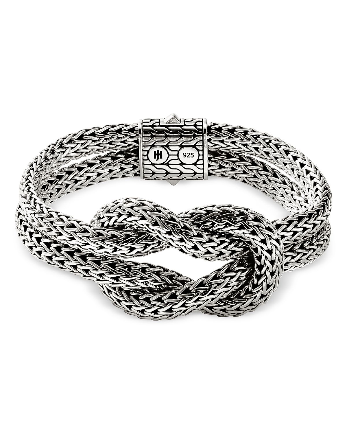 John Hardy Sterling Silver Classic Chain Love Knot Woven Link Bracelet