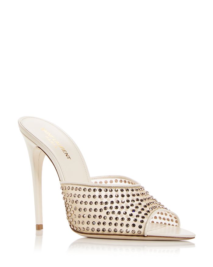 Saint Laurent Women s Gippy Crystal Embellished High Heel Sandals