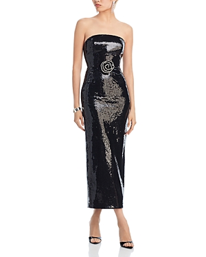 The New Arrivals by Ilkyaz Ozel Estelle Sequined Strapless Dress