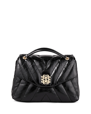 SANDRO MILA QUILTED LEATHER CROSSBODY