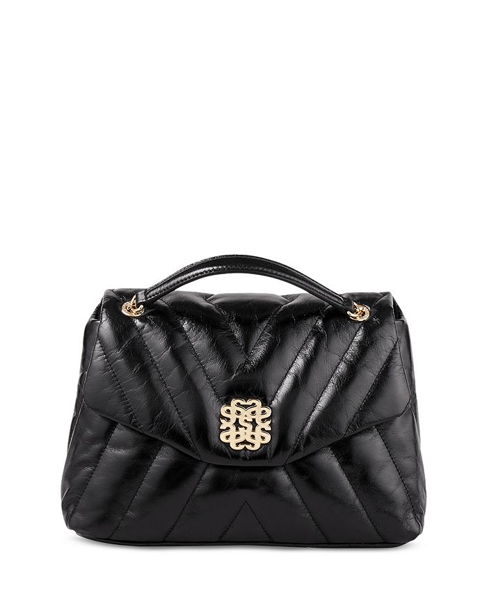 Sandro Mila Quilted Leather Crossbody | Bloomingdale's