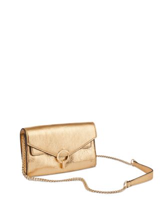 Yza Metallic Leather Shoulder Bag