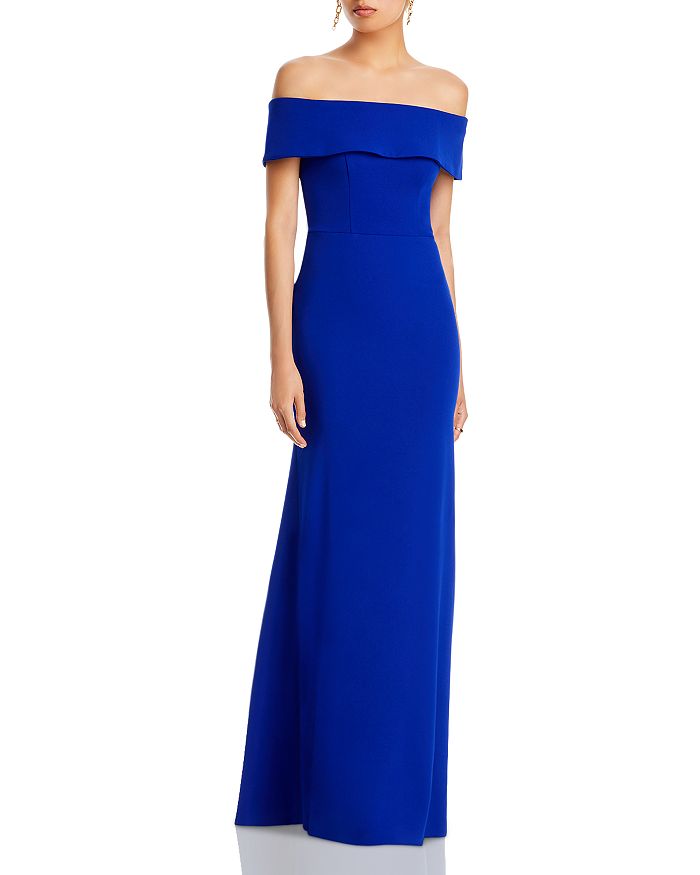 Aqua off the shoulder gown new arrivals