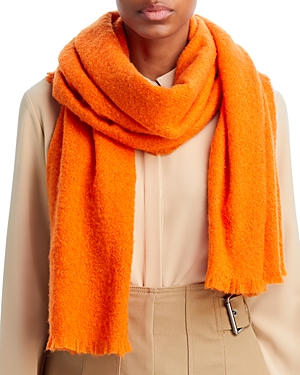 Echo Buzzy Boucle Scarf In Orange