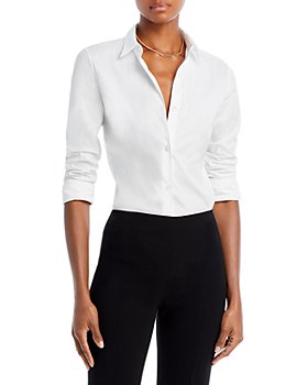 Theory - Tenia Luxe Stretch Cotton Top