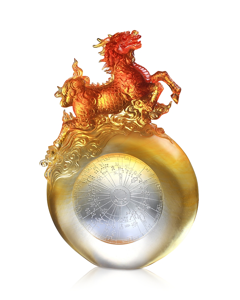 Liuli Benevolence Of The Qilin Figurine In Amber