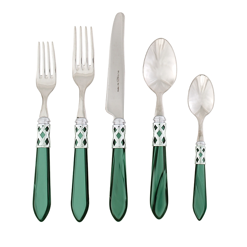 Vietri Aladdin Brilliant 20 Piece Flatware Set In Green