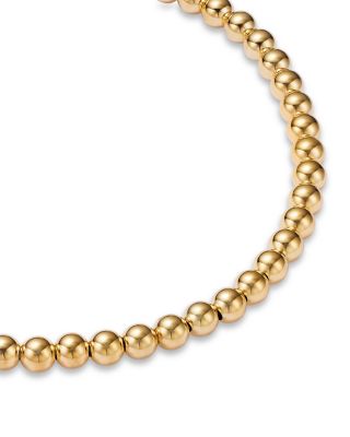 14K Yellow Gold Polished Bead Link Bracelet