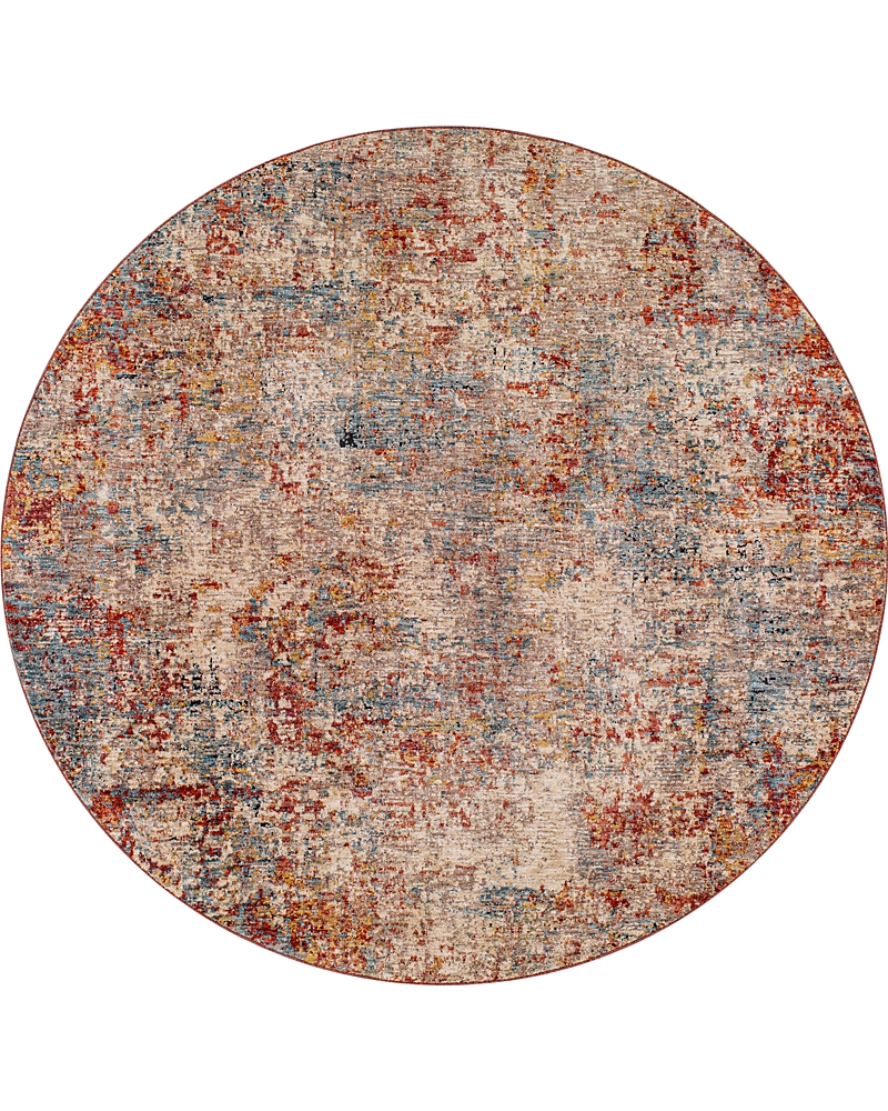 Surya Mirabel Mbe-2300 Round Area Rug, 6'7 X 6'7 In Coral/red
