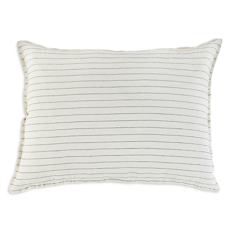 Pom Pom At Home Blake Big Linen Accent Pillow In Cream/grey