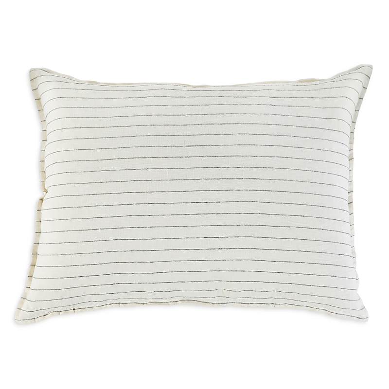Pom Pom At Home Blake Linen Sham In Cream/grey