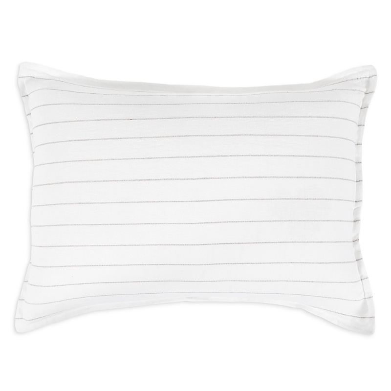 Pom Pom At Home Blake Stripe Linen Sham In White/natural