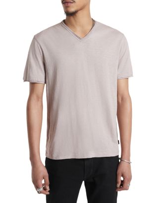 John Varvatos Miles Regular Fit Slub V-Neck Tee | Bloomingdale's