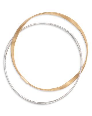 18K Yellow & White Gold Marrakech Diamond Bangle Set