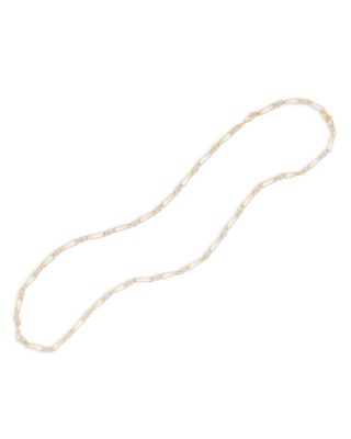Marco Bicego 18K Yellow & White Gold Marrakech Onde Diamond Twisted Link Necklace, 36
