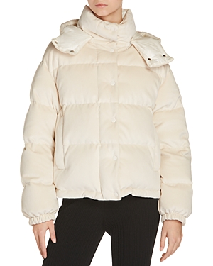 Moncler Daos Quilted Corduroy Down Jacket In Light Beige