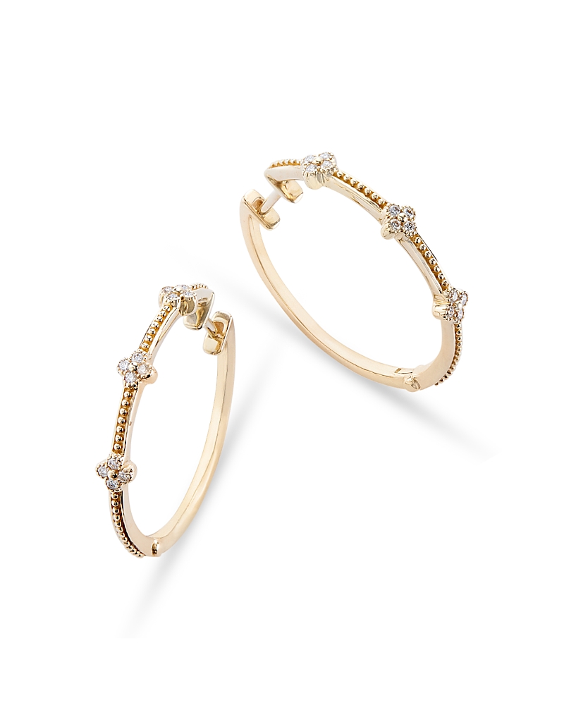 Bloomingdale's Diamond Hoop Earrings In 14k Yellow Gold, 0.18 Ct. T. W. In Gold