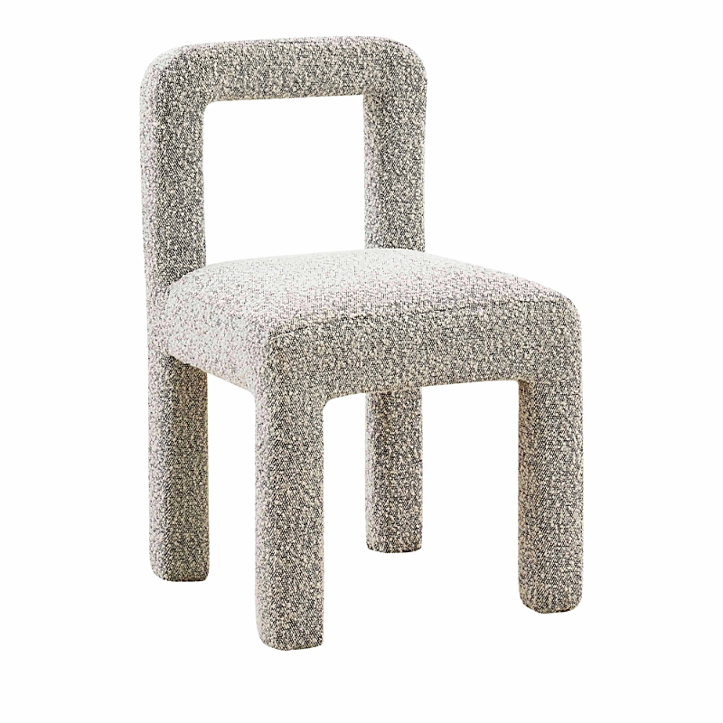 Tov Furniture Hazel Boucle Dining Chair In Gray