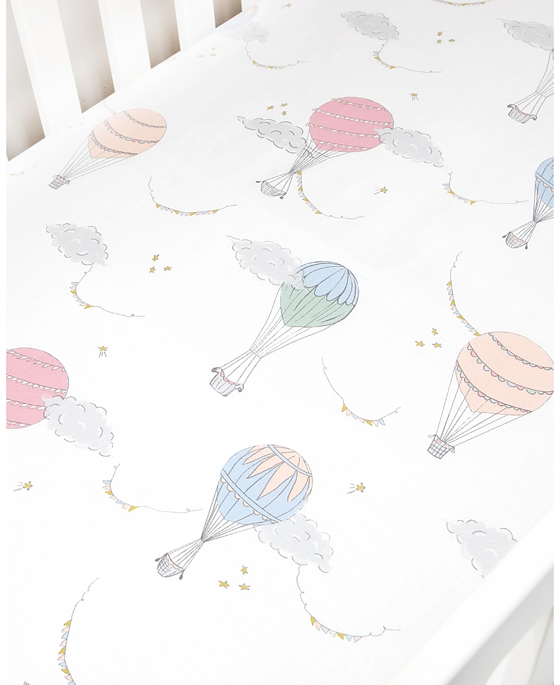 Gooselings Touch The Sky Crib Sheet In Pink