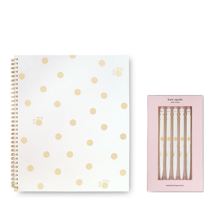 kate spade new york Gold Dot Script Note Journal Set Bloomingdale's