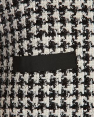 Houndstooth Tweed Mini Dress