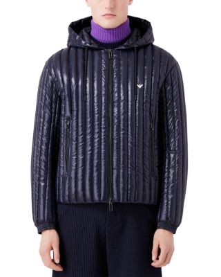 Emporio Armani quilted puffer coat - Blue