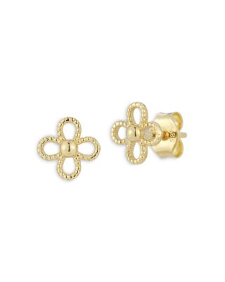 Alberto Amati - 14K Yellow Gold Openwork Flower Stud Earrings