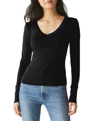 Michael Stars - Logan Long Sleeve V Neck Tee